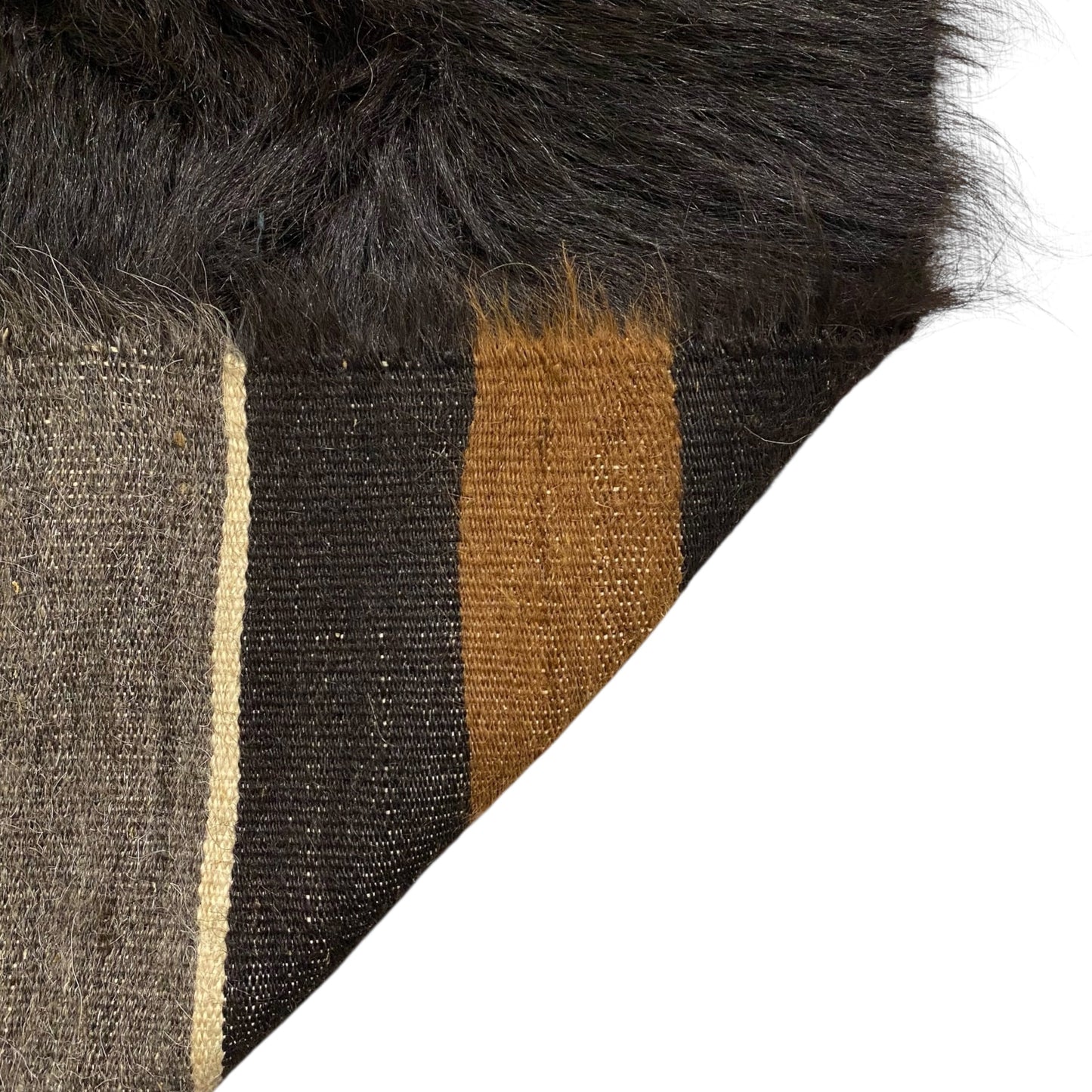 Black Angora Mohair Siirt Blanket Kilim Rug Prayer Mat - Kilim Art Gallery