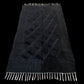 Black Angora Mohair Turkish Siirt Blanket Kilim Rug - Kilim Art Gallery