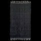 Black Angora Mohair Turkish Siirt Blanket Kilim Rug - Kilim Art Gallery