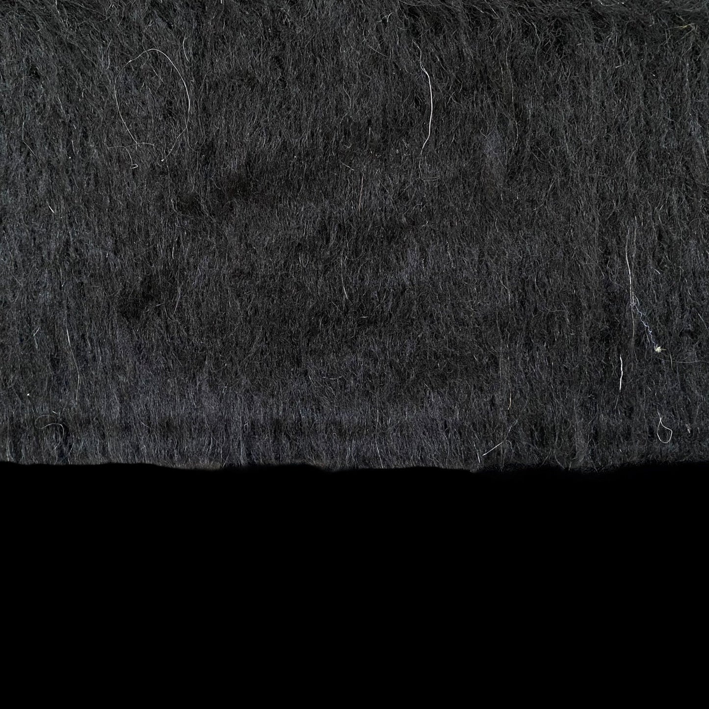 Black Angora Mohair Turkish Siirt Blanket Kilim Rug - Kilim Art Gallery