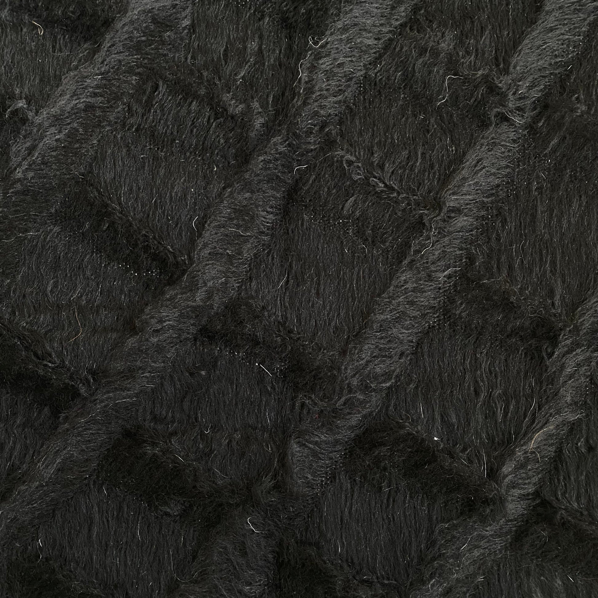 Black Angora Mohair Turkish Siirt Blanket Kilim Rug - Kilim Art Gallery