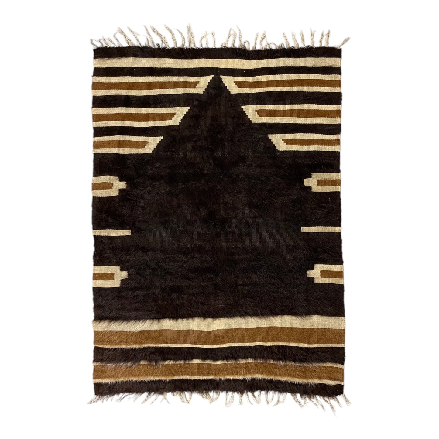 Black Siirt Blanket Kilim シルト・バッタニエ シイルトブランケット - Kilim Art Gallery