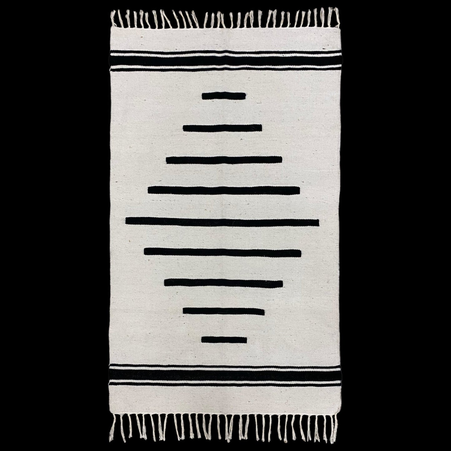 Black White Nordic Style Turkish Siirt Blanket Kelim Rug - Kilim Art Gallery