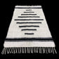 Black White Nordic Style Turkish Siirt Blanket Kelim Rug - Kilim Art Gallery