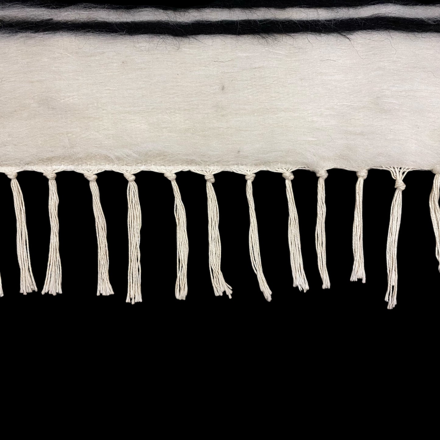 Black White Nordic Style Turkish Siirt Blanket Kelim Rug