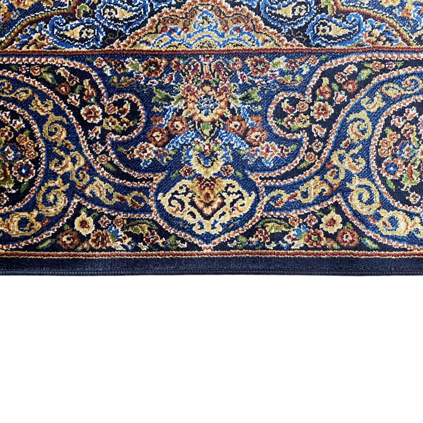 Blue and Gold Color Bamboo Rug