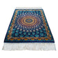 Blue Gumbad Design Bamboo Silk Rug - Kilim Art Gallery