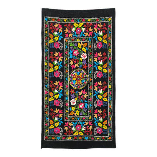 Bohemian Colorful Velvet Suzani Tapestry Wall Hanging / Throw / Blanket - Kilim Art Gallery