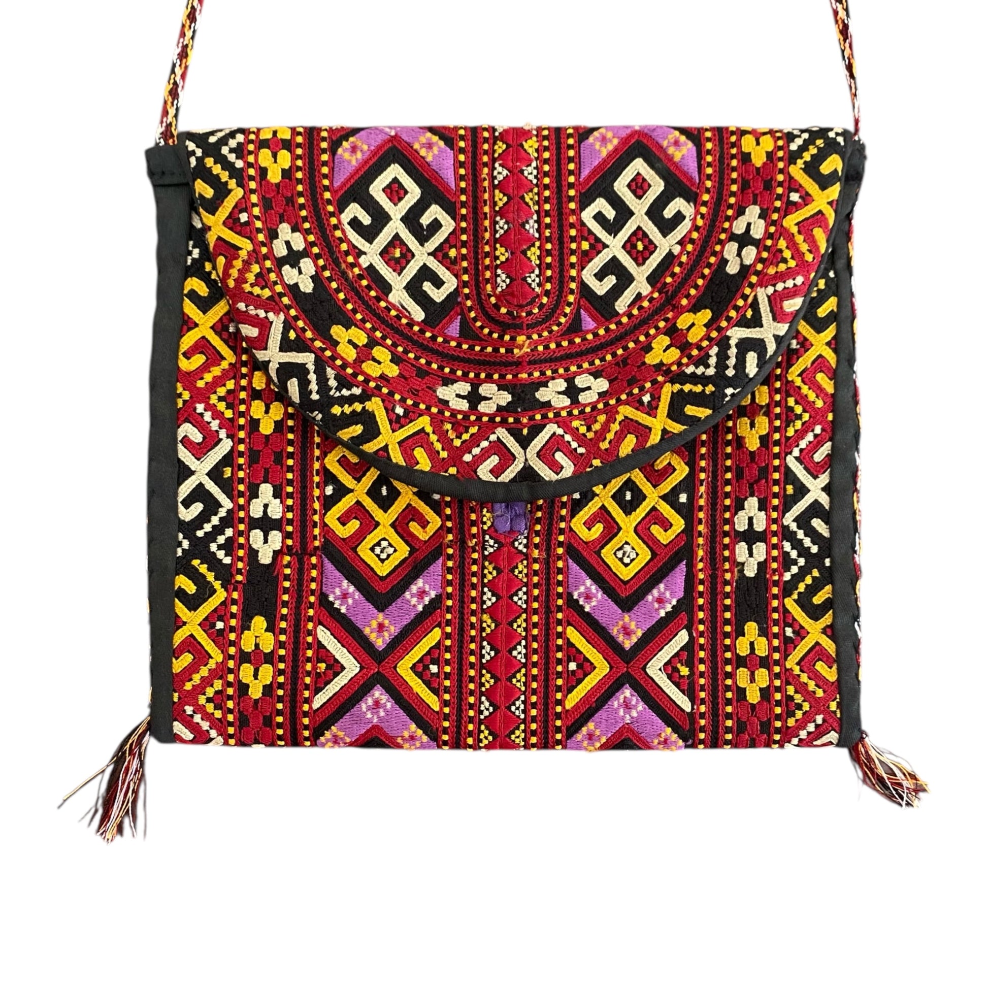 Bohemian Embroidered Multi Color Turkoman Bag - Kilim Art Gallery