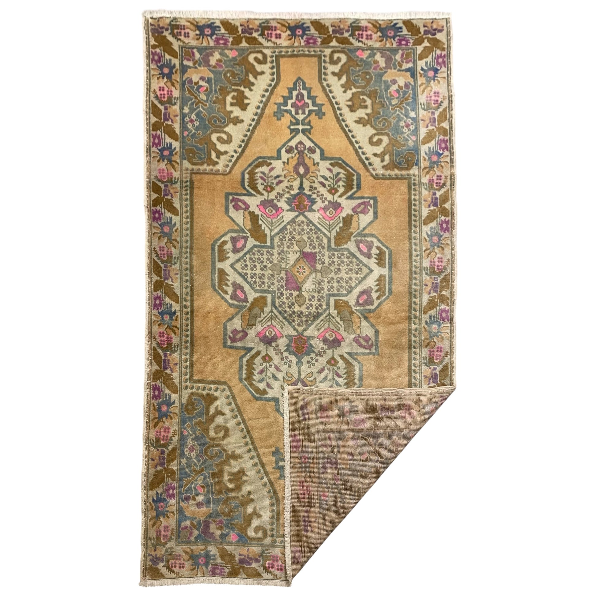 Bohemian Pink Turkish Oushak Rug - Kilim Art Gallery