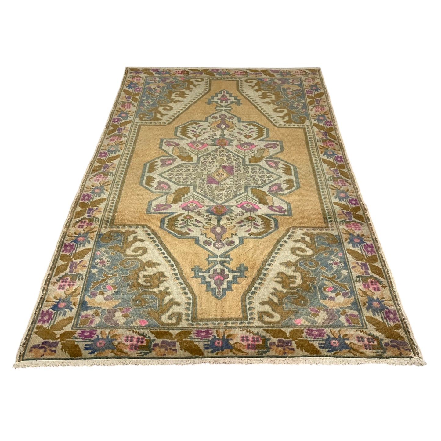 Bohemian Pink Turkish Oushak Rug - Kilim Art Gallery