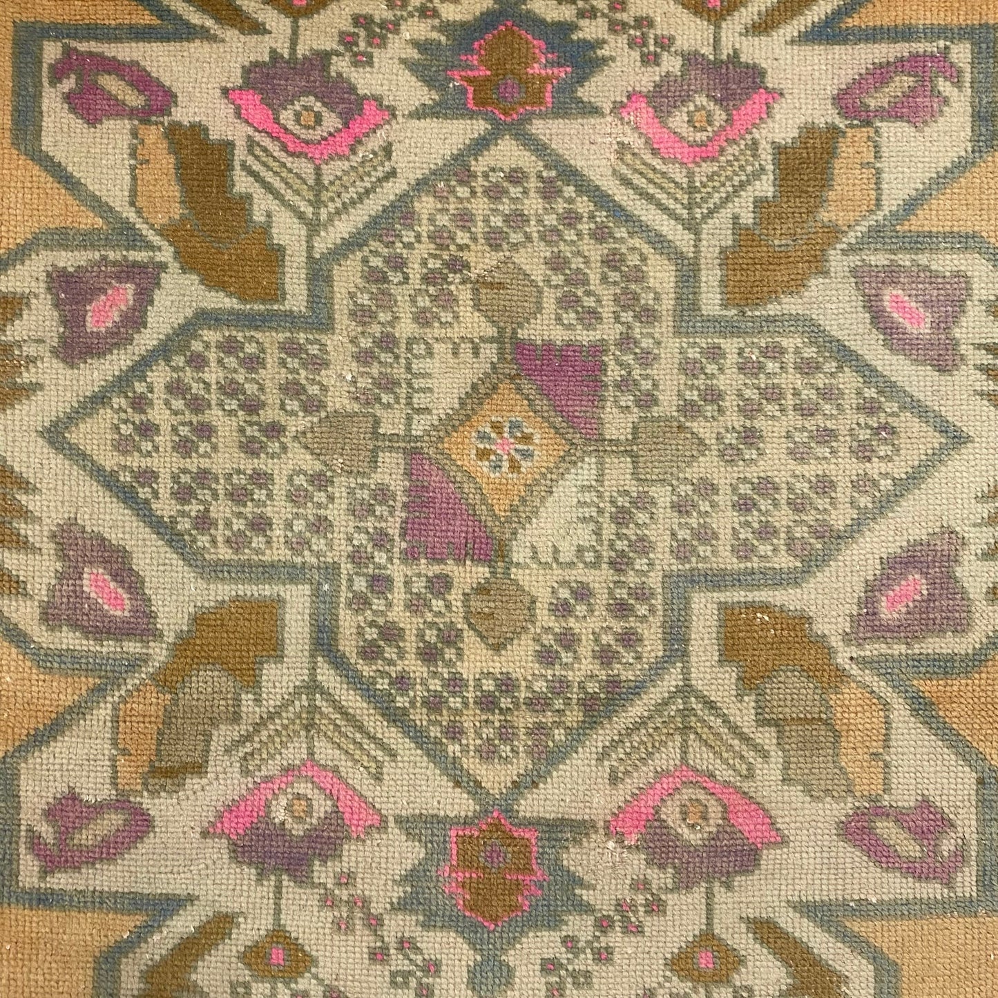 Bohemian Pink Turkish Oushak Rug - Kilim Art Gallery