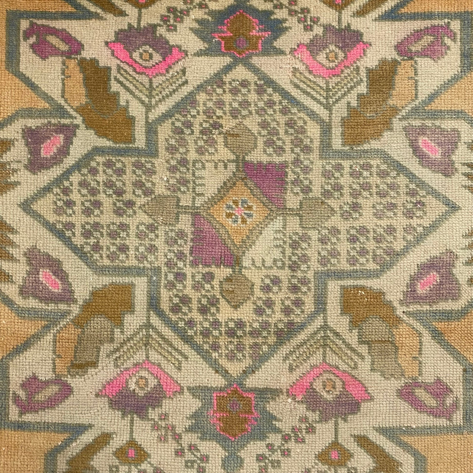 Bohemian Pink Turkish Oushak Rug - Kilim Art Gallery