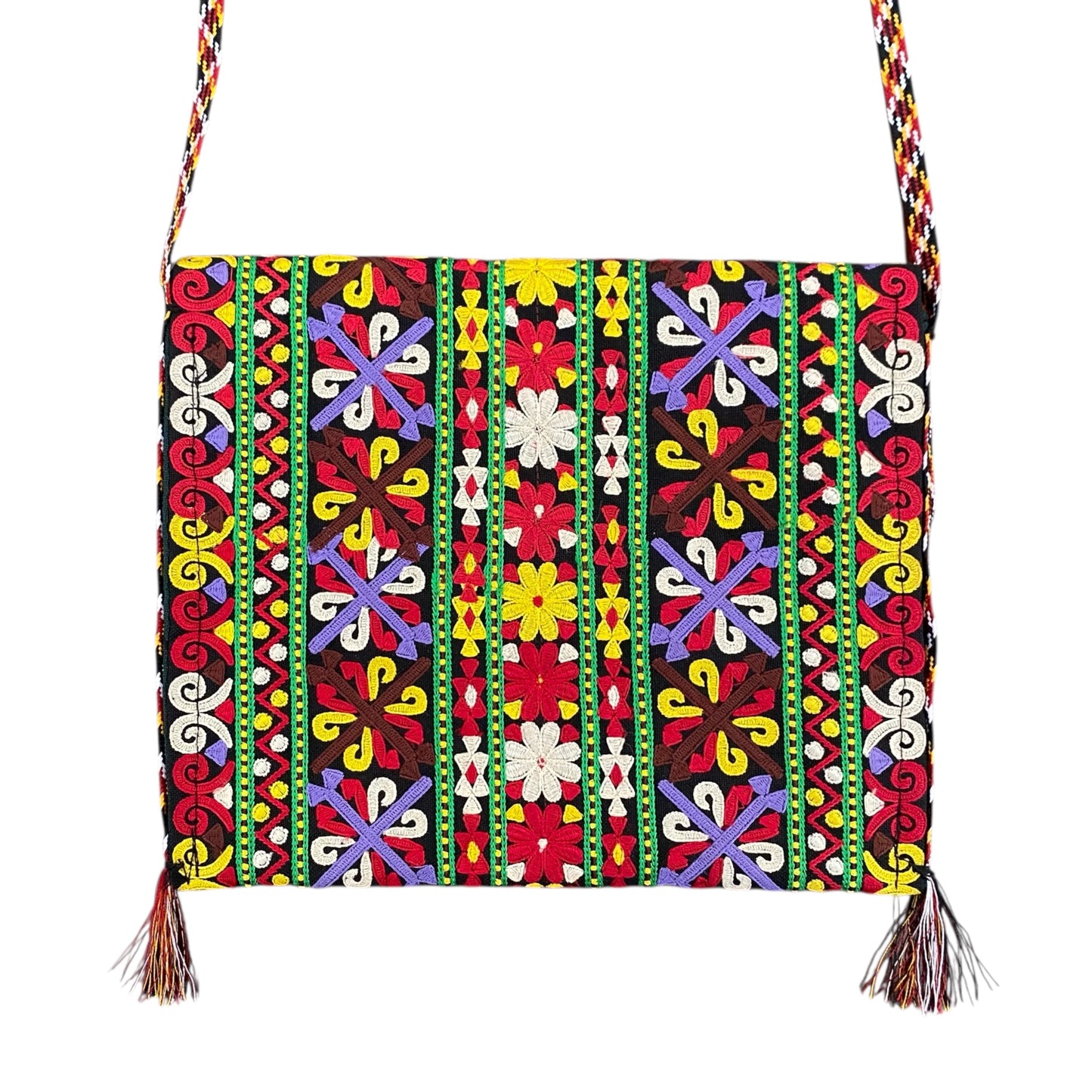 Bohemian Women's Colorful Turkmen Sling Shoulder Bag - Kilim Art Gallery