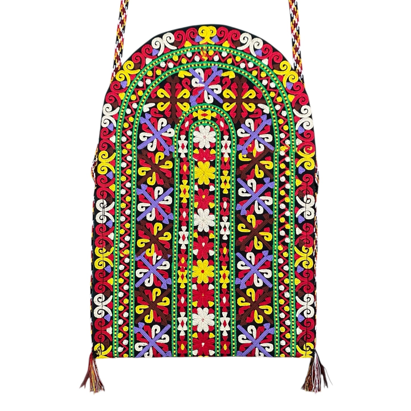 Bohemian Women's Colorful Turkmen Sling Shoulder Bag - Kilim Art Gallery
