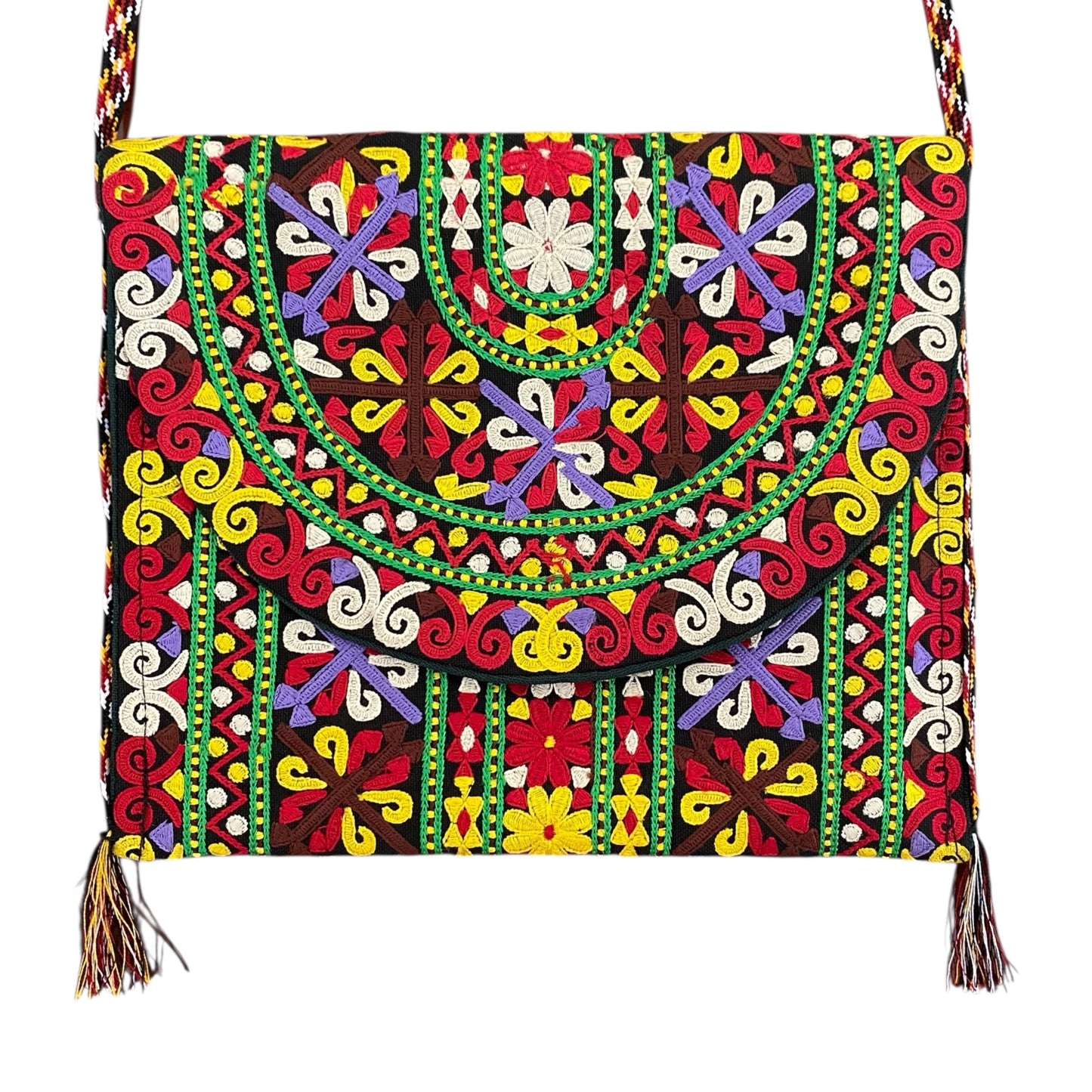 Bohemian Women's Colorful Turkmen Sling Shoulder Bag - Kilim Art Gallery