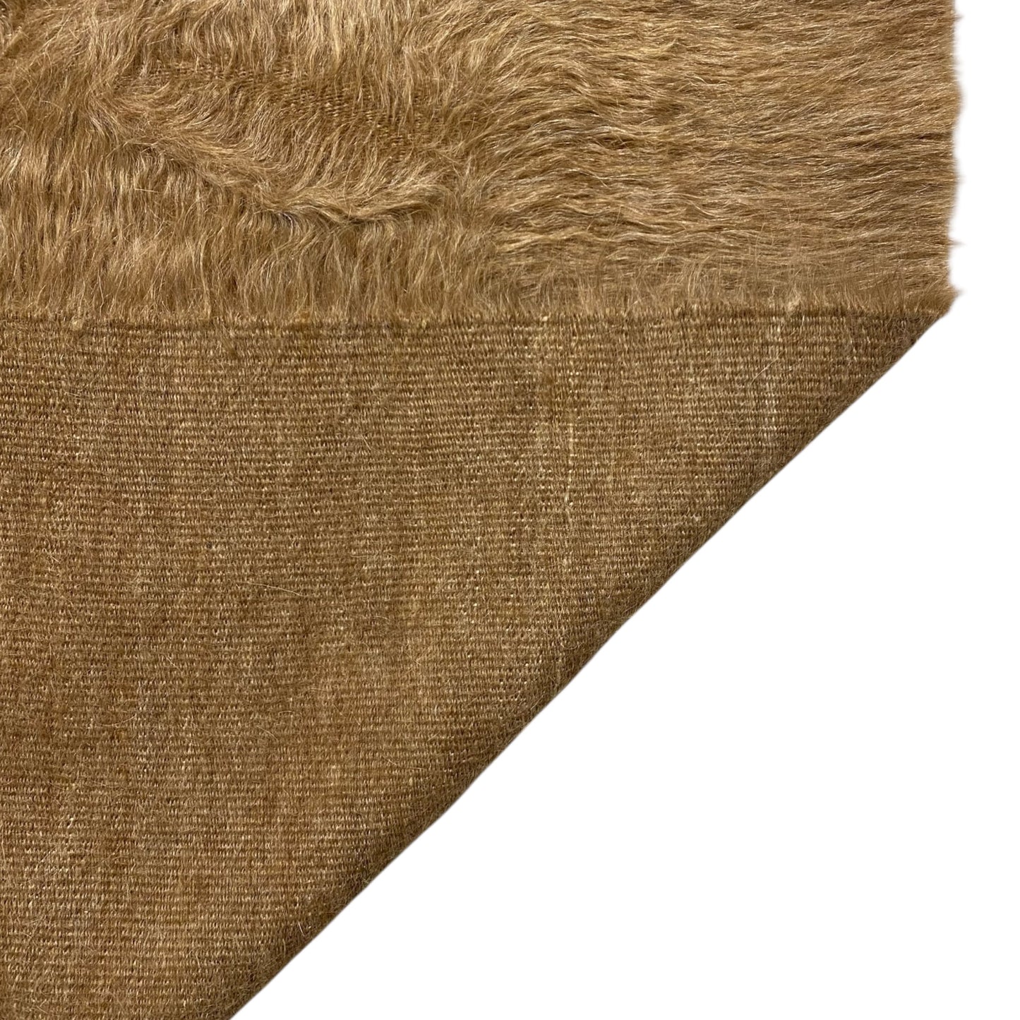 Brown Simple Minimalist Turkish Siirt Blanket Angora Mohair Kelim Rug - Kilim Art Gallery