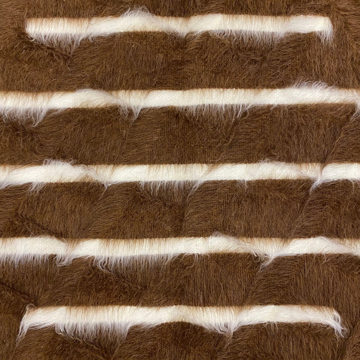 Brown Striped Turkish Siirt Blanket - Kilim Art Gallery