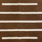 Brown Striped Turkish Siirt Blanket - Kilim Art Gallery