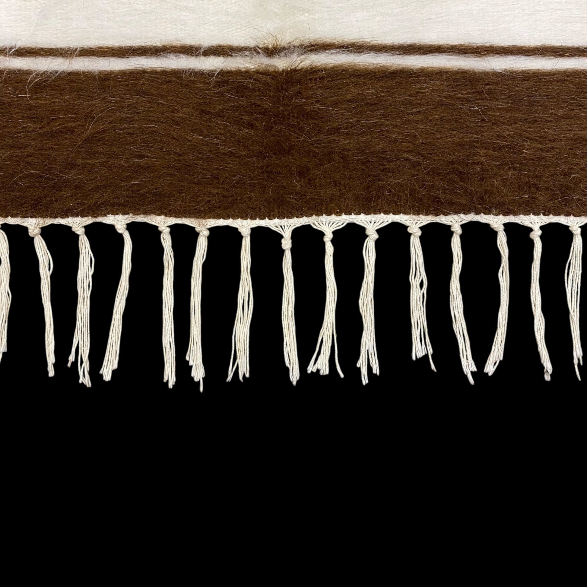 Brown Striped Turkish Siirt Blanket - Kilim Art Gallery