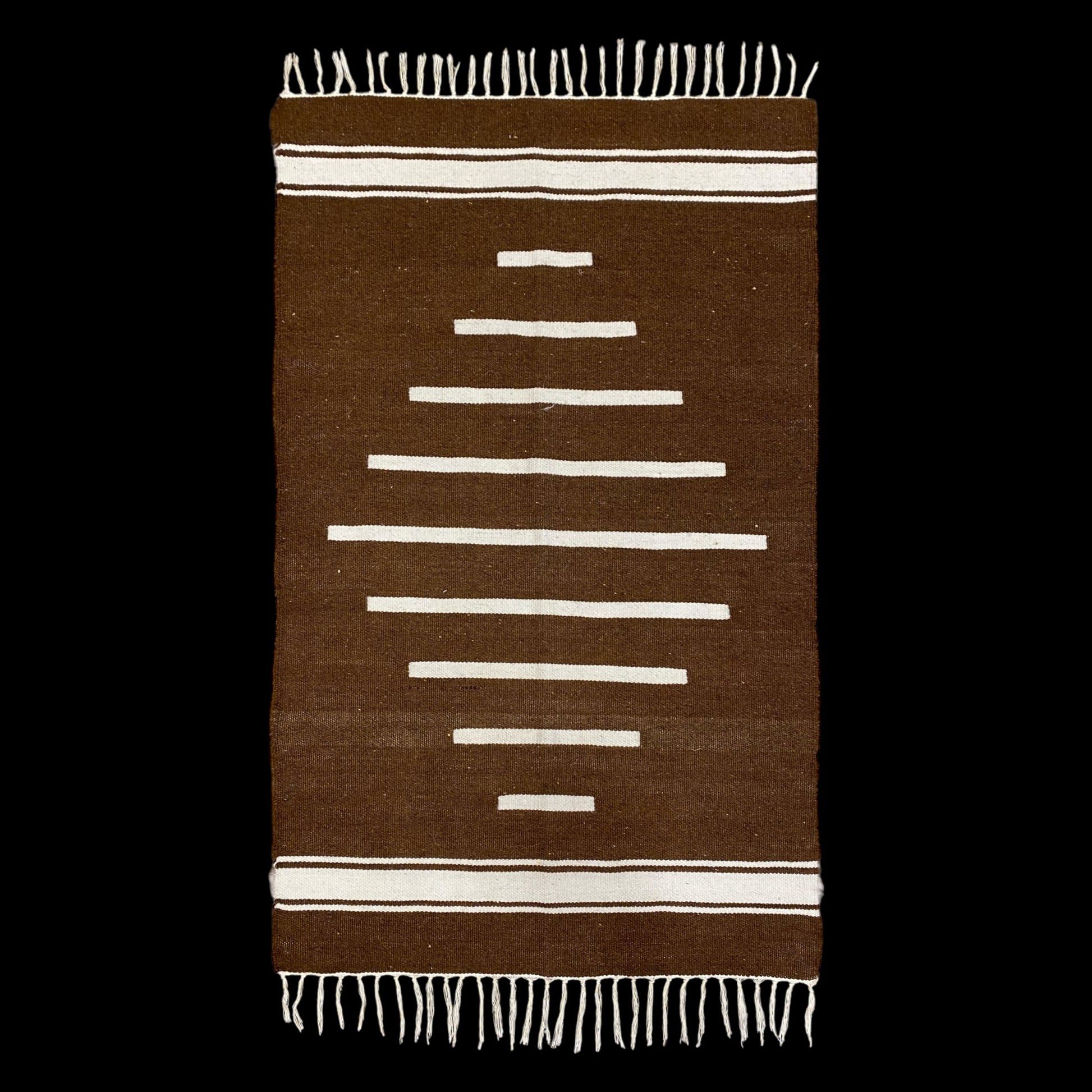 Brown Striped Turkish Siirt Blanket