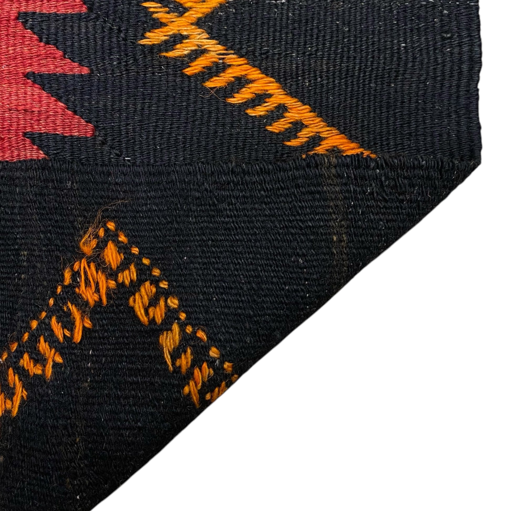 Cappadocia Red Black Kilim Runner Rug - Kilim Art Gallery