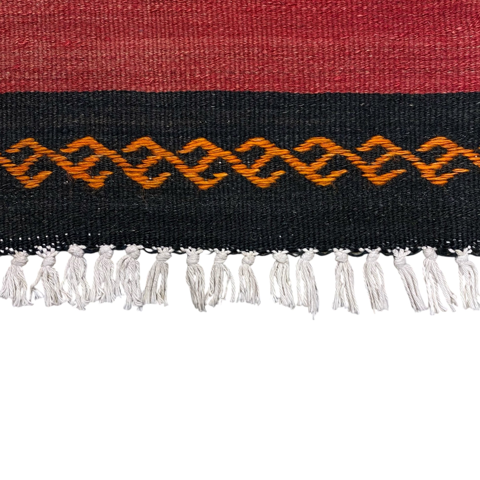 Cappadocia Red Black Kilim Runner Rug - Kilim Art Gallery