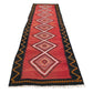 Cappadocia Red Black Kilim Runner Rug - Kilim Art Gallery