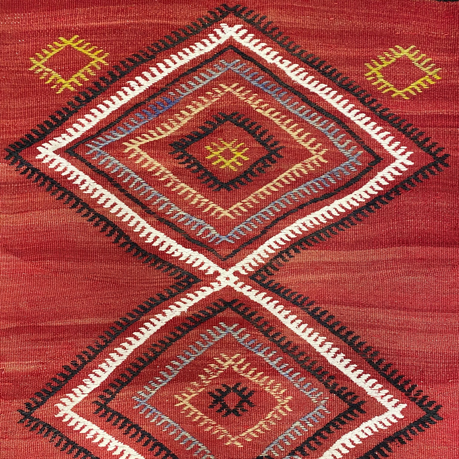 Cappadocia Red Black Kilim Runner Rug