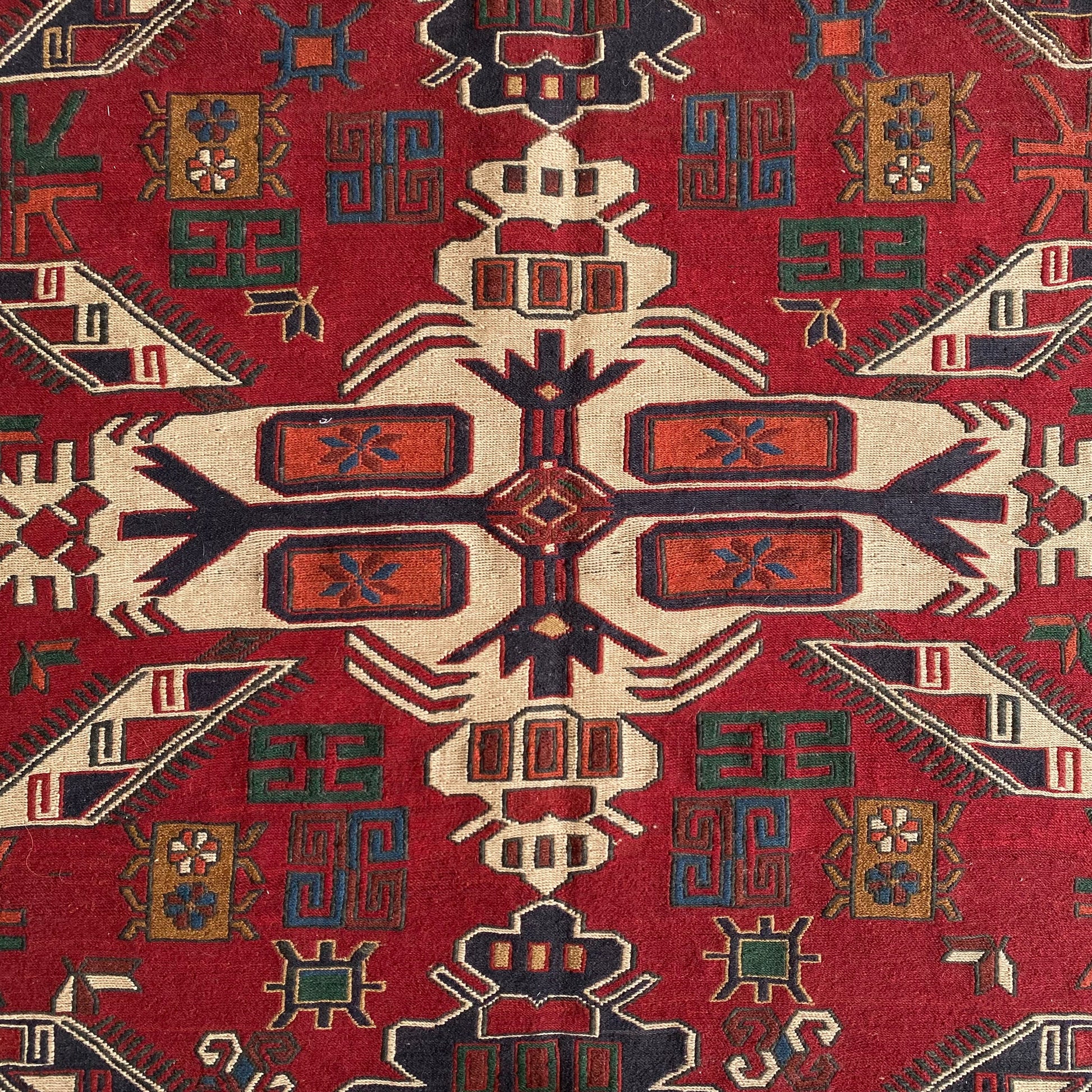 Caucasian Dragon Soumak Rug - Kilim Art Gallery