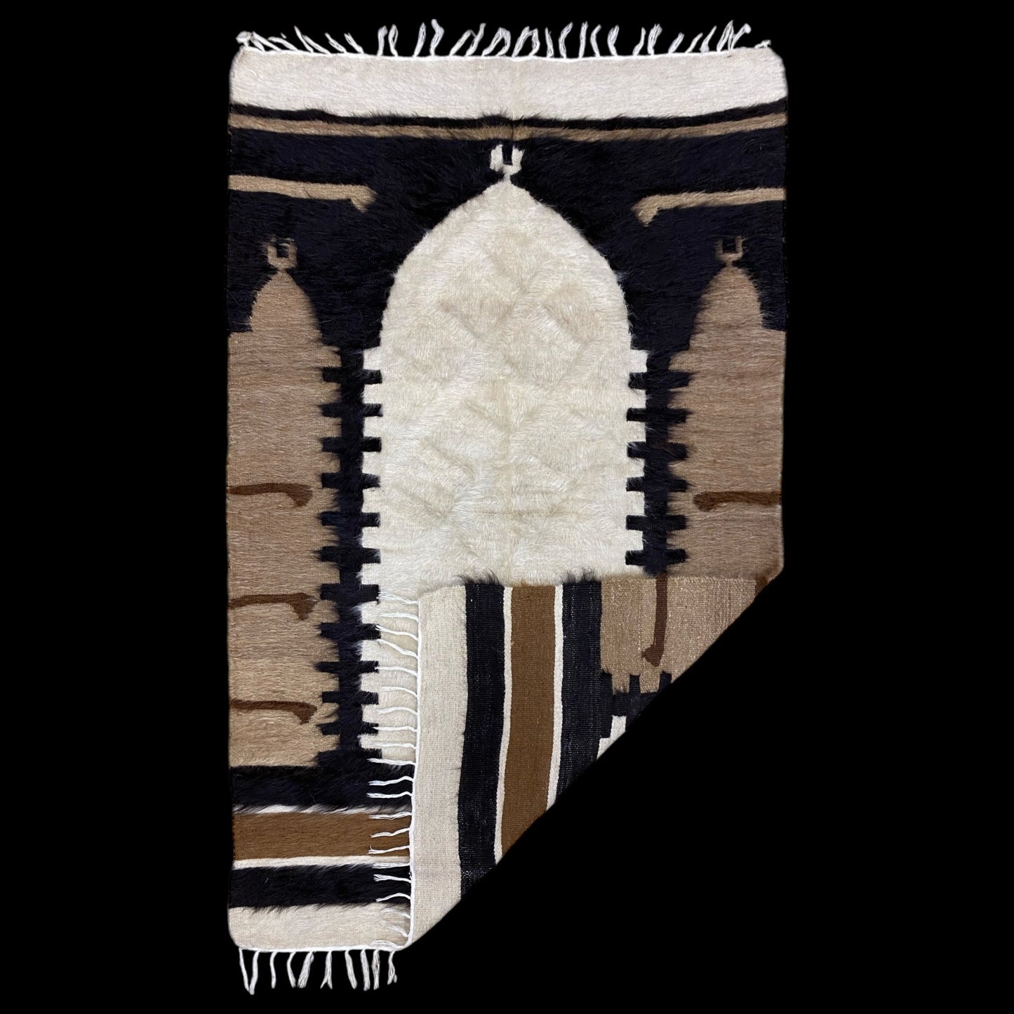 Collectable Angora lint made Mohair Siirt Blanket Kilim Rug - Kilim Art Gallery