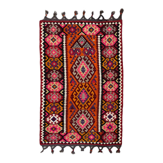 Collectable Ethnic Erzurum Prayer Kilim - Kilim Art Gallery