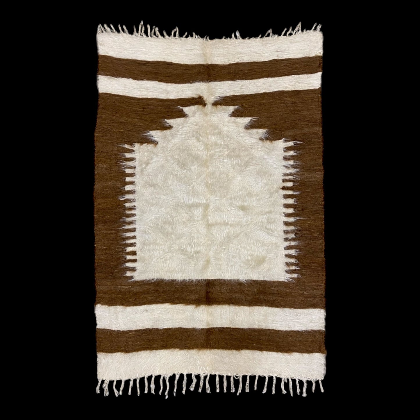 Collectable Small Angora lint made Mohair Siirt Blanket Prayer Kilim Rug - Kilim Art Gallery