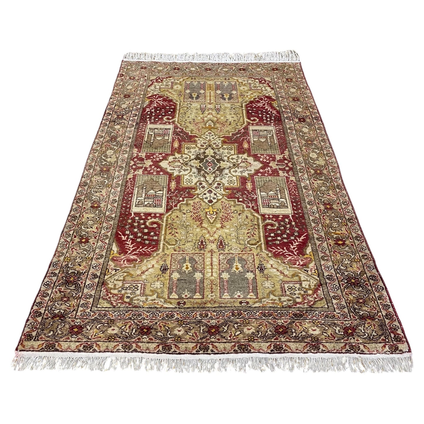 Collectable Turkish Kayseri Bürüngüz Carpet Rug - Kilim Art Gallery
