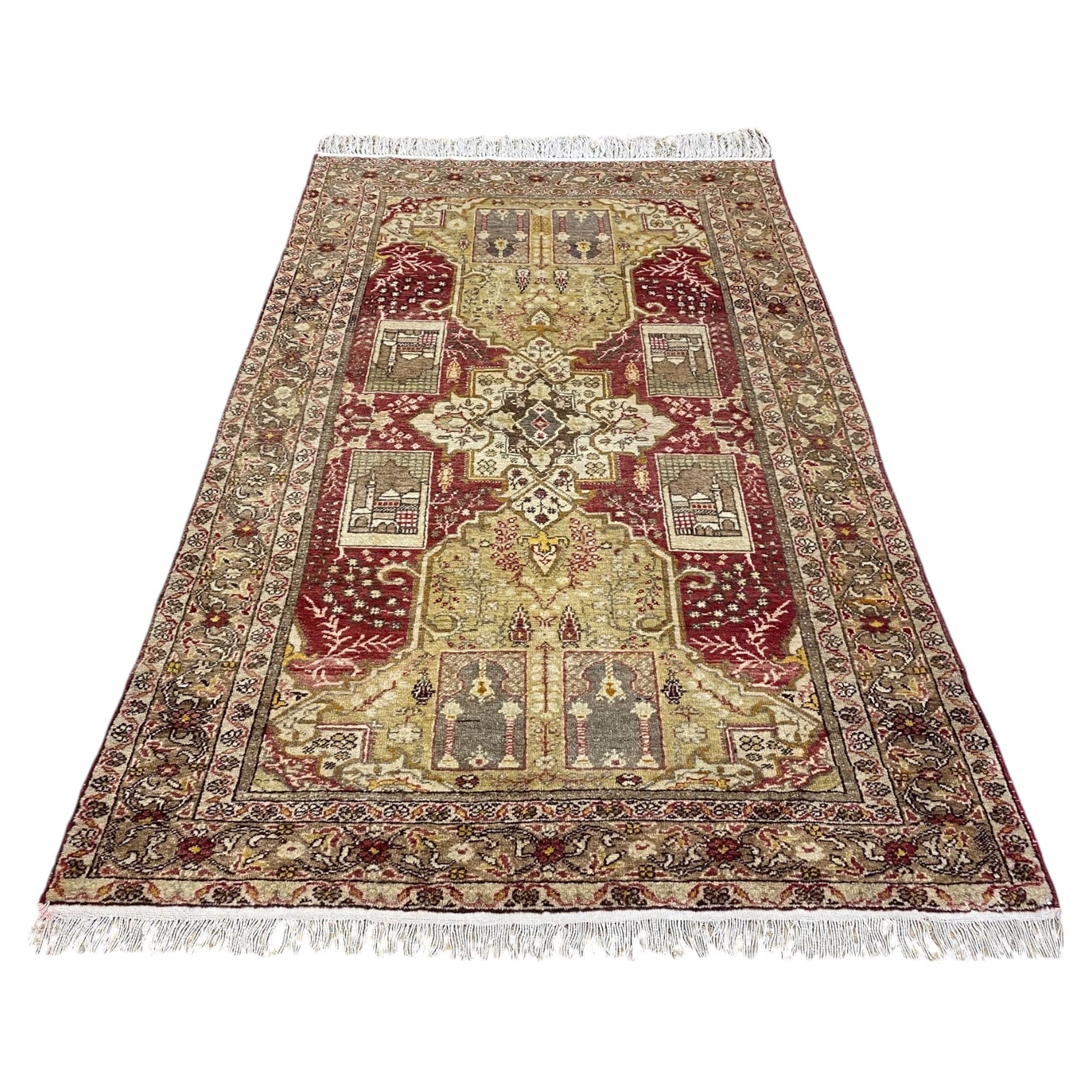 Collectable Turkish Kayseri Bürüngüz Carpet Rug - Kilim Art Gallery