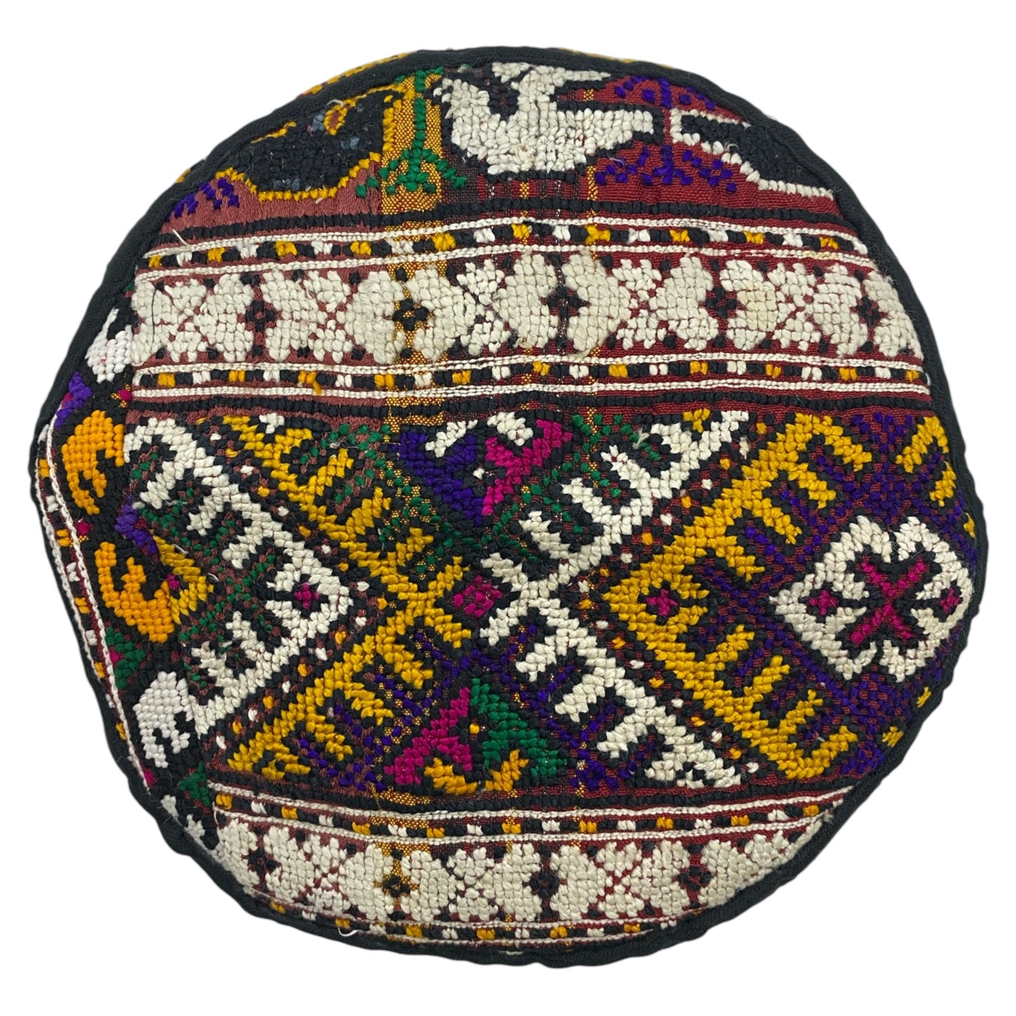 Colorful Bohemian Embroidered Hat - Kilim Art Gallery