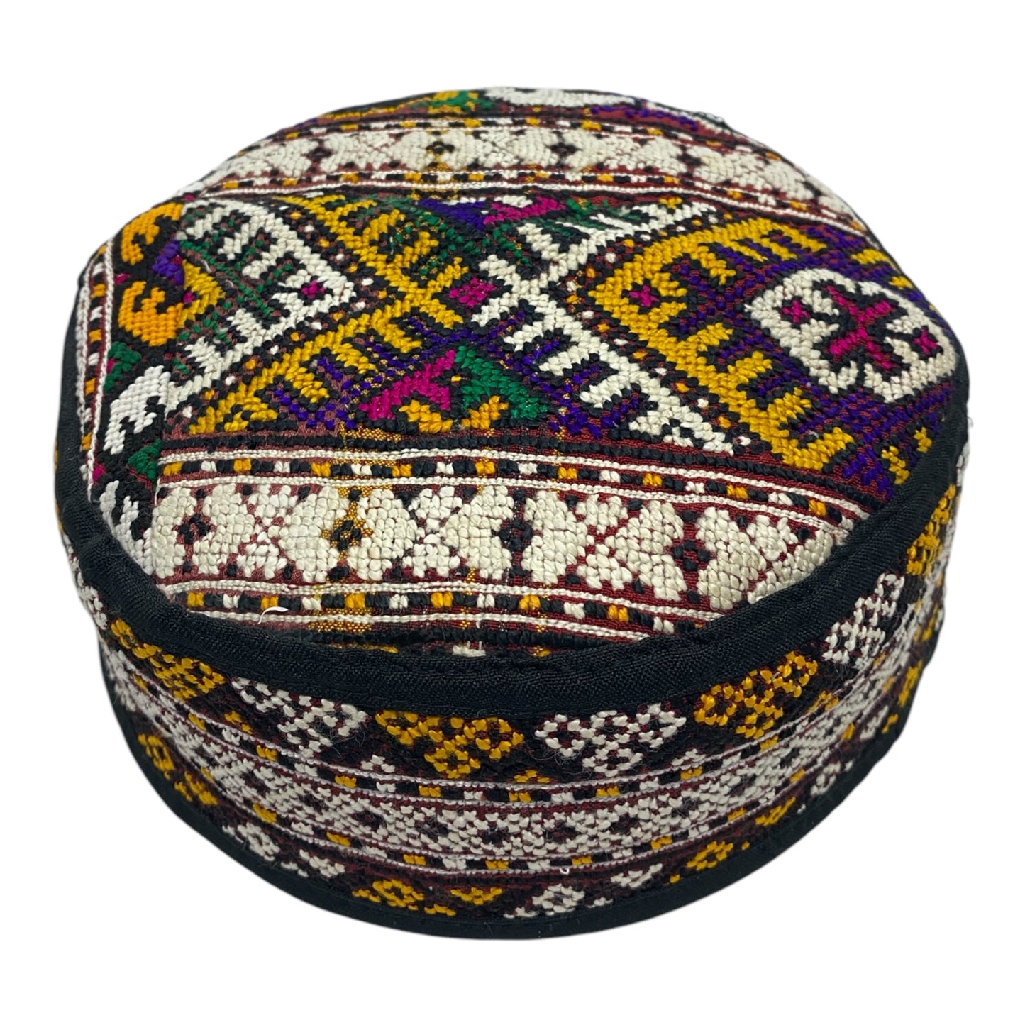Colorful Bohemian Embroidered Hat - Kilim Art Gallery