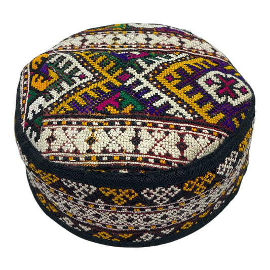 Colorful Bohemian Embroidered Hat - Kilim Art Gallery