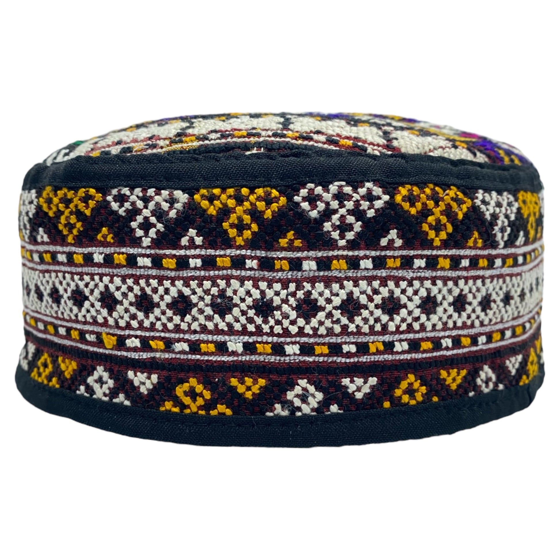 Colorful Bohemian Embroidered Hat - Kilim Art Gallery