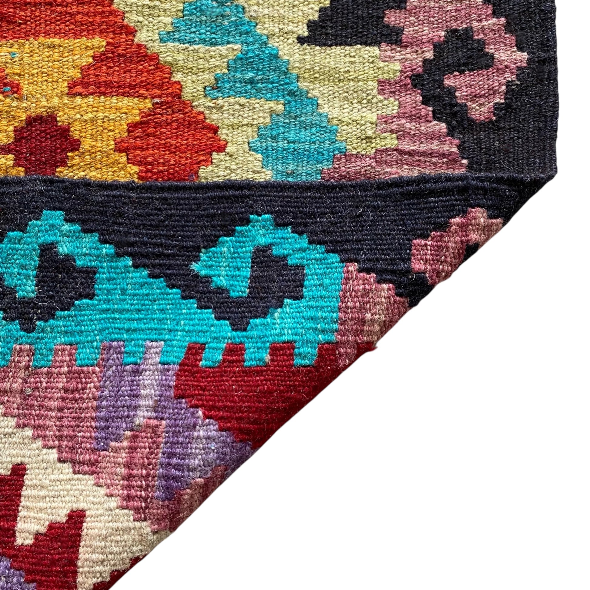 Colorful Bohemian Geometric Aztec Design Kilim Hallway Runner Rug Kitchen Runner - Kilim Art Gallery