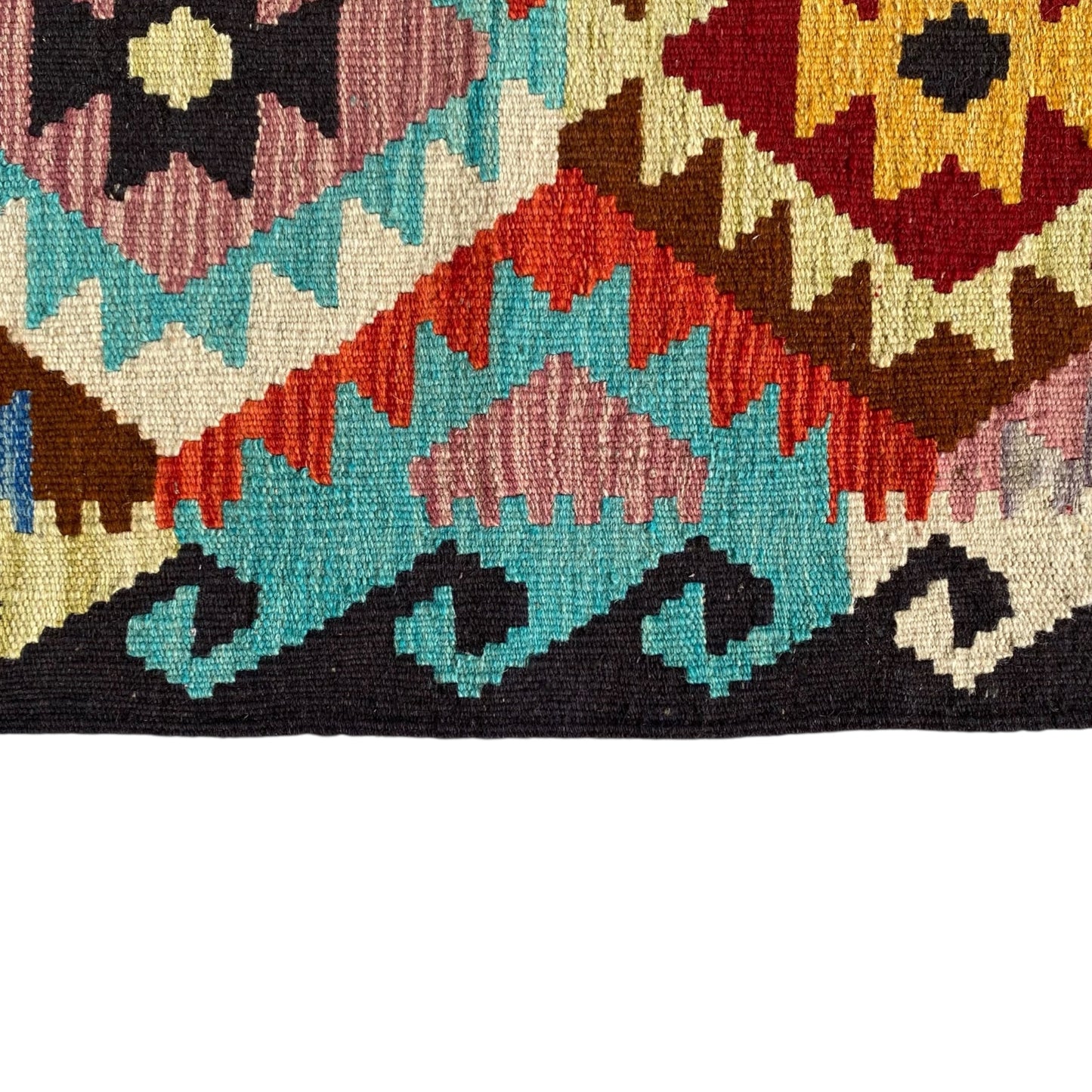 Colorful Bohemian Geometric Aztec Design Kilim Hallway Runner Rug Kitchen Runner - Kilim Art Gallery