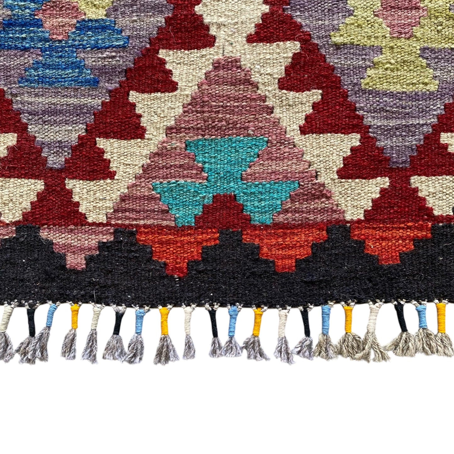 Colorful Bohemian Geometric Aztec Design Kilim Hallway Runner Rug Kitchen Runner - Kilim Art Gallery