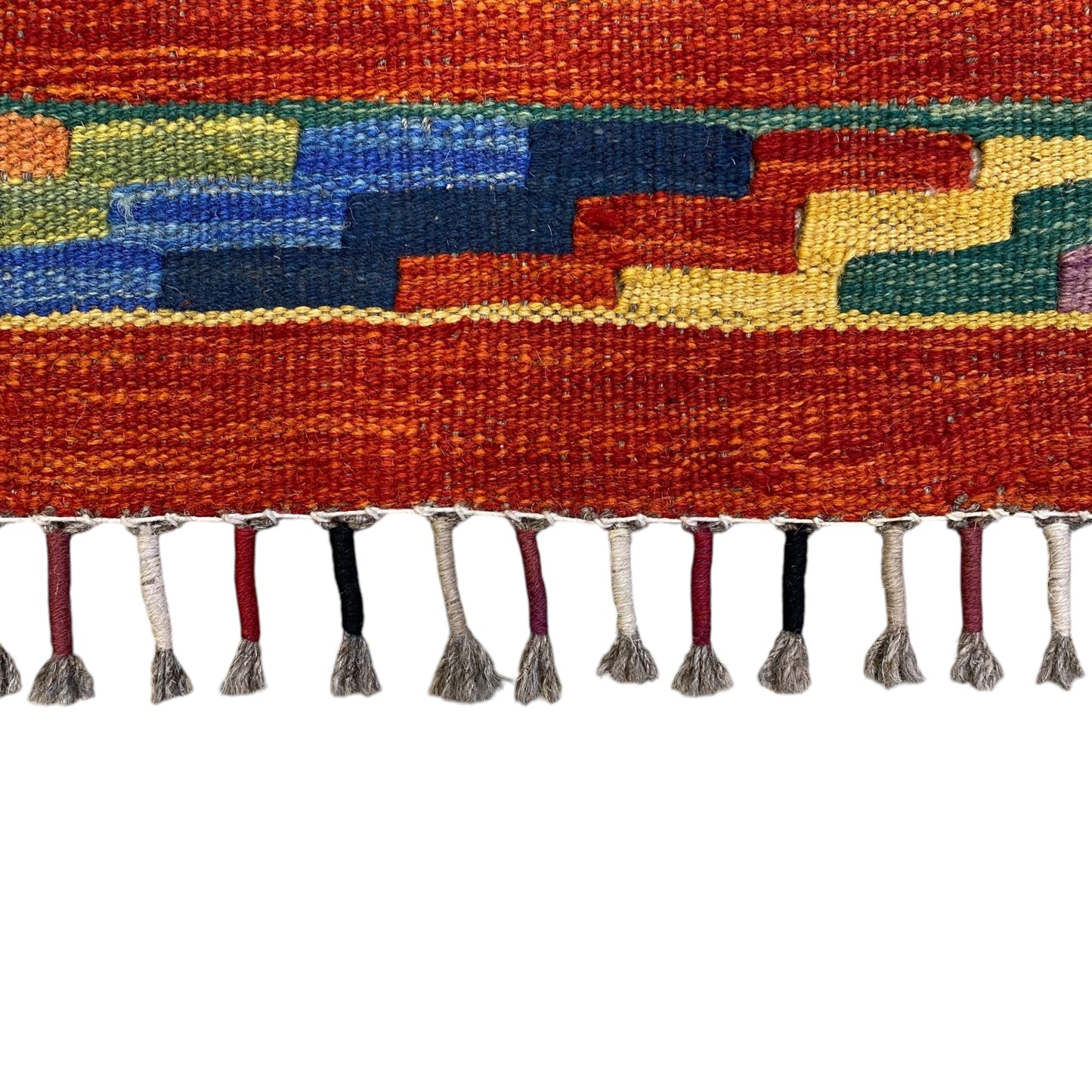 Colorful Geometric Tribal Kilim Rug - Kilim Art Gallery