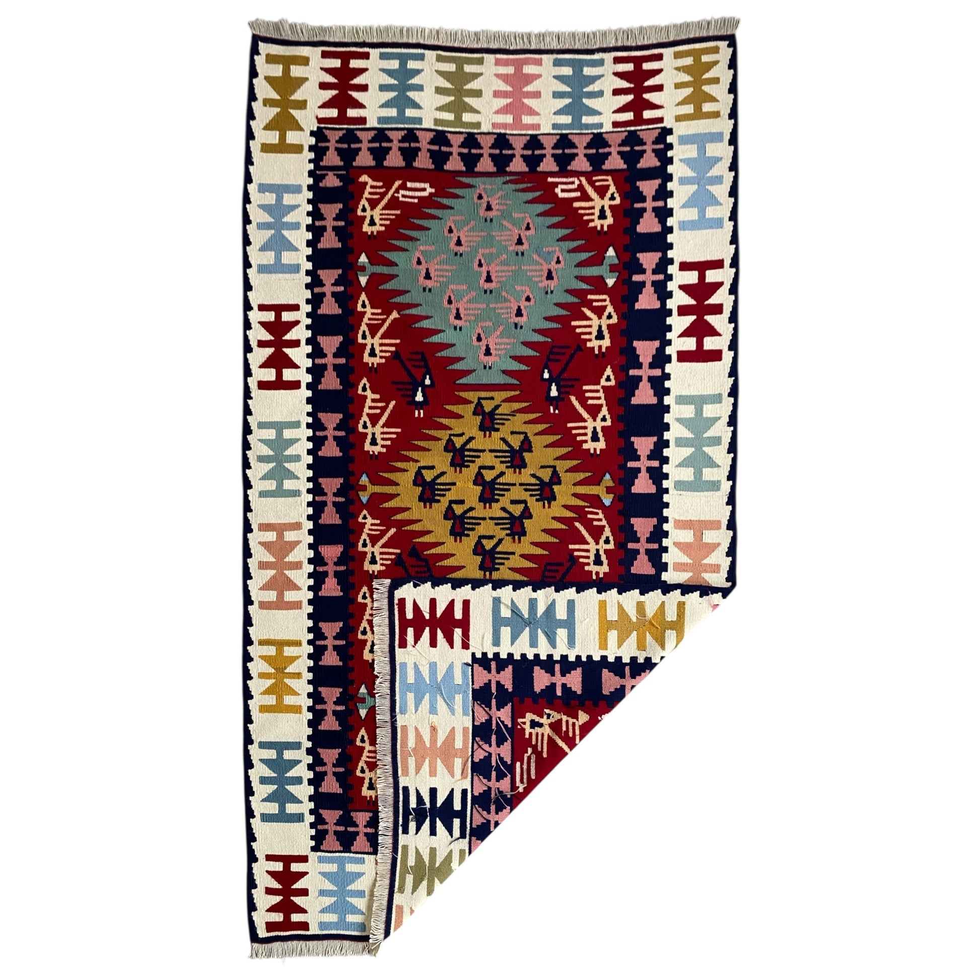 Colorful Kayseri Kilim Rug - Kilim Art Gallery
