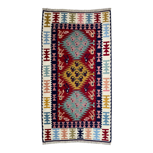 Colorful Kayseri Kilim Rug - Kilim Art Gallery