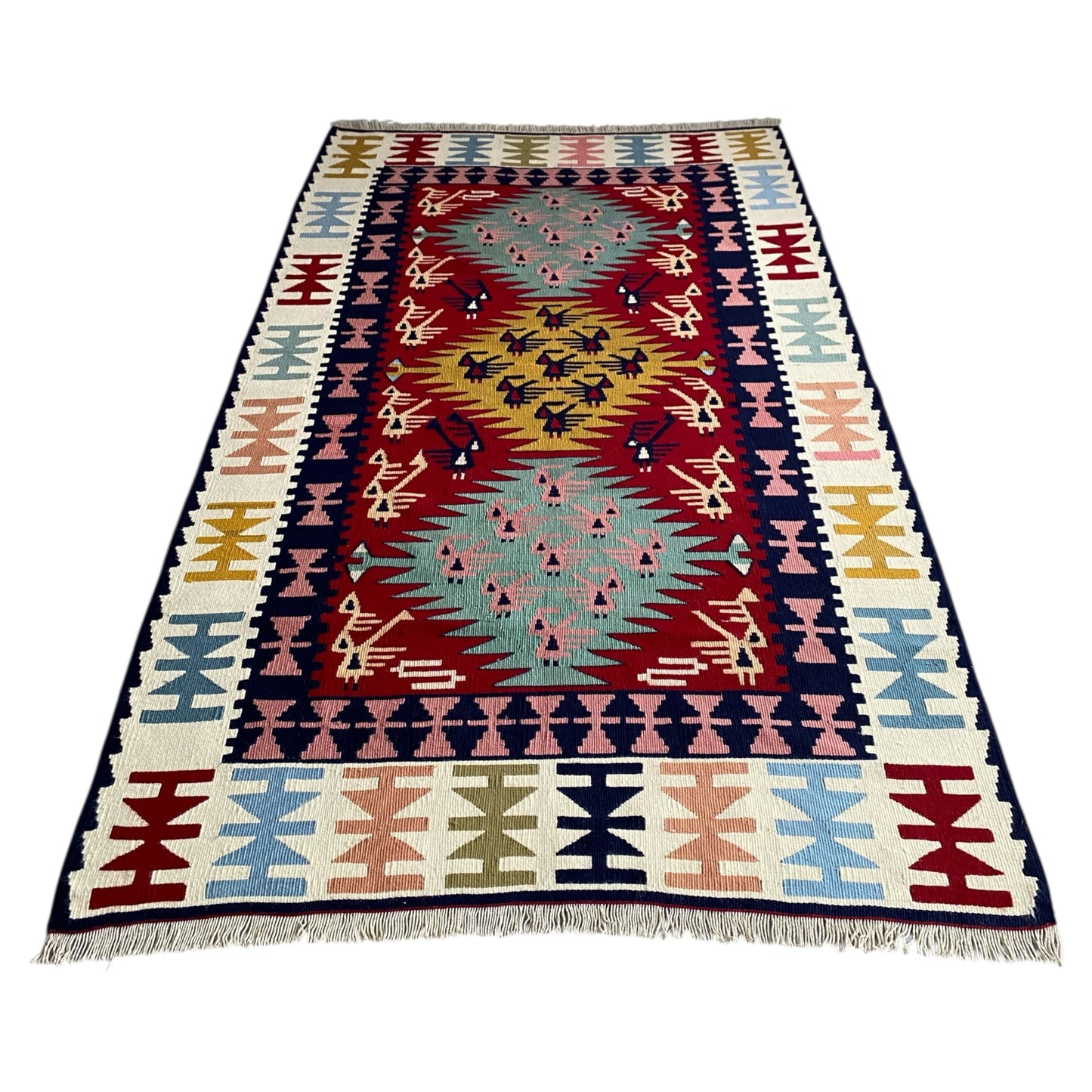 Colorful Kayseri Kilim Rug - Kilim Art Gallery