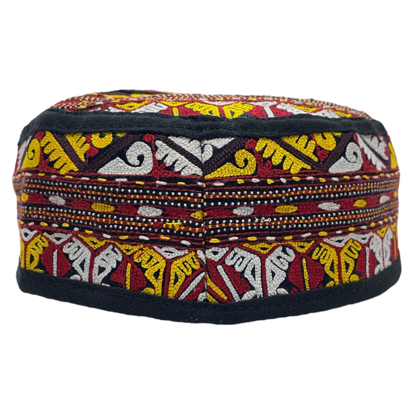 Colorful Red Yellow White Hat - Kilim Art Gallery