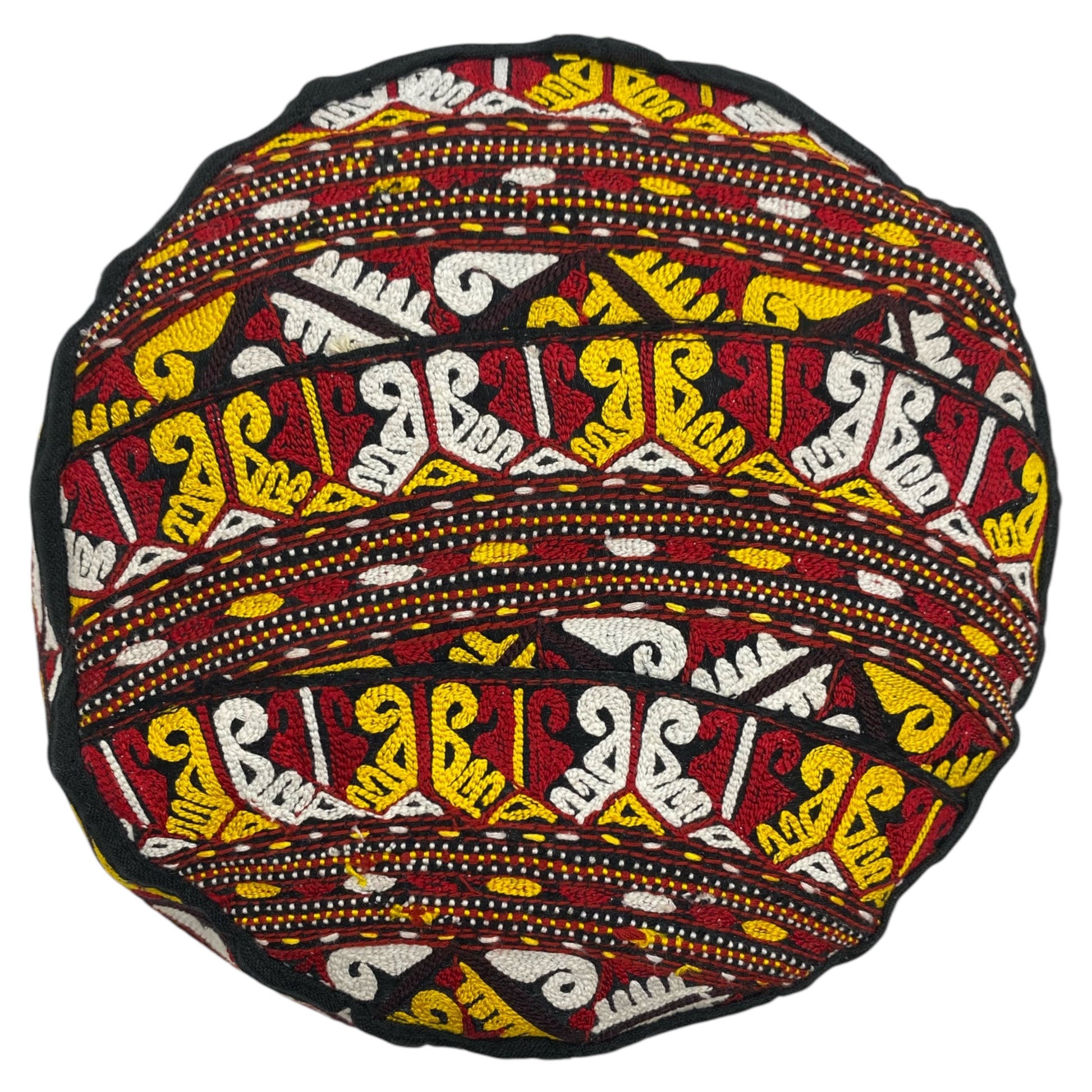 Colorful Red Yellow White Hat - Kilim Art Gallery