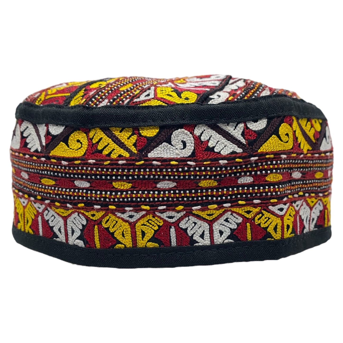 Colorful Red Yellow White Hat - Kilim Art Gallery