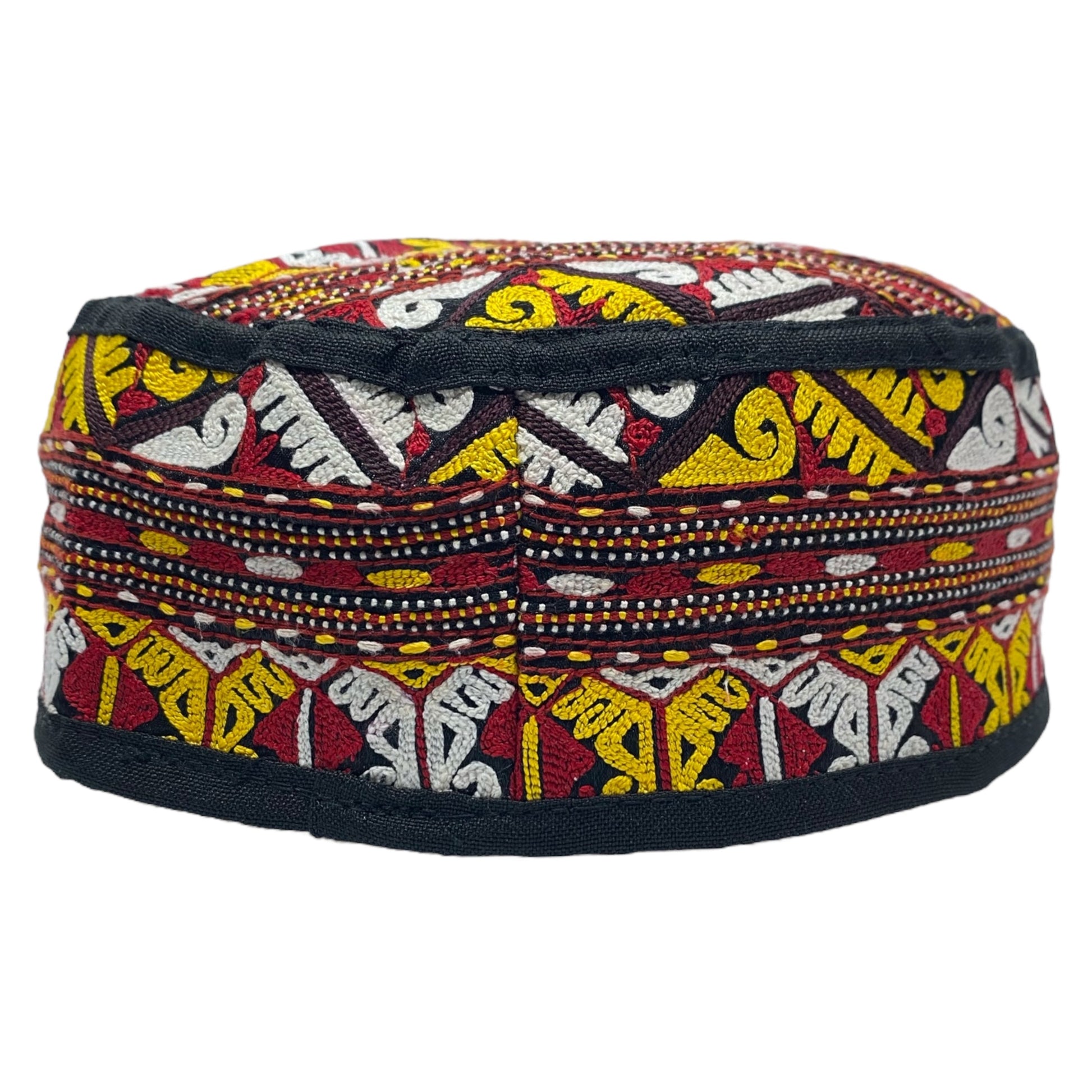 Colorful Red Yellow White Hat - Kilim Art Gallery